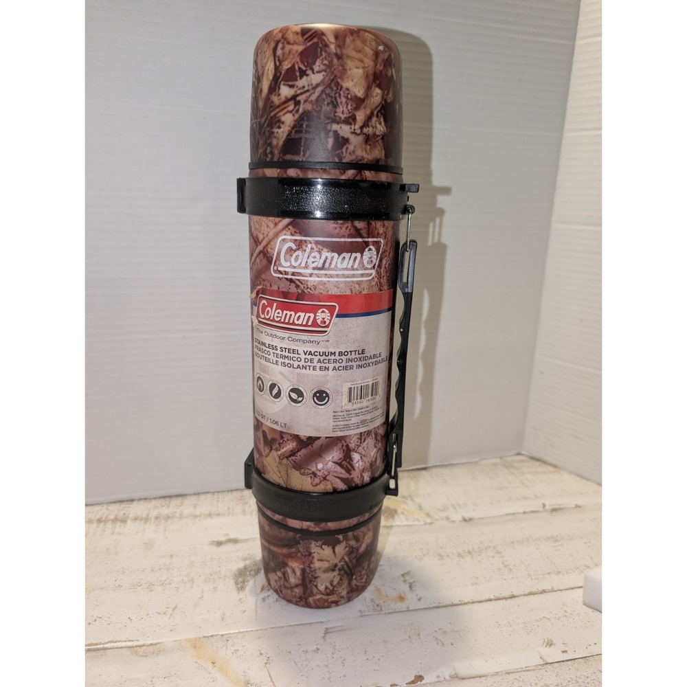 Coleman Stainless Steel Vacuum Thermos Bottle 40 oz with Camo Print